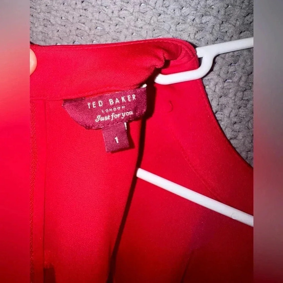 Ted Baker London Kipp Dress in Brick Red uk size 1 us 4 - Picture 13 of 14